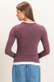 Layered Effect Long Sleeve Top