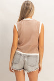 Tie Closure Knit Vest
