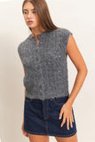 Open Knit Sweater Vest
