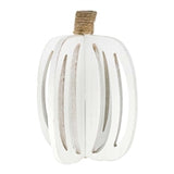 Four Side White Wood Pumpkin
