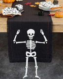 Happy Skeleton Embellished Table Runner