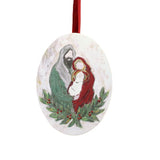 Oval Ornament Jewel Tone Holy Family