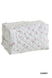 Ditsy Quilted Floral Cosmetic Pouch Bag