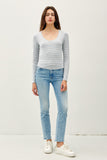 Basic Ultra Soft Striped Top