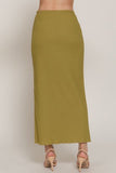 Long Textured Knit Skirt
