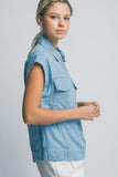 Collared Tencel Top