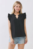 Ruffled Neckline Top
