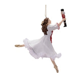 Ballerina W/nutcracker Ornament 5.75h Resin