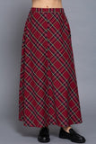 Plaid Midi Skirt