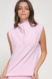 Sleeveless High Neck Soft Scuba Top