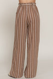 Striped Linen Effect Pants