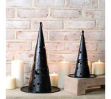 Black Metal Witch Hat Decor