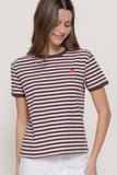 Striped Top with Embroidery Detail