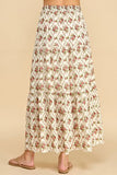 Floral Tiered Maxi Skirt