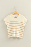 Sleeveless Ribbed Striped Knit Top