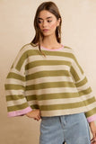 Striped Contrast Sweater