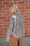 Floral Denim Shirt Jacket