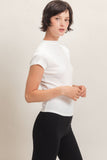 Mock Neck Cap Sleeve Top