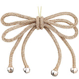 Gold Sparkle Bow Ornament W/bel