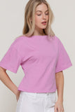 Short Sleeve Boat Neck Top