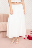 Eyelet Pattern Midi Skirt