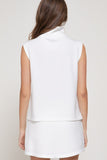 Sleeveless High Neck Soft Scuba Top