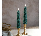 Led Green Tree Taper Candles