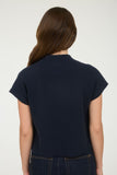 Short Sleeve Mock Neck Sweater