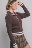 Sailor Collar Long Sleeve Sweater