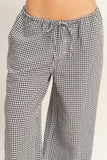 Gingham Wide-Leg Pants