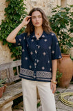 Printed Button Front Shirt