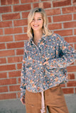 Floral Denim Shirt Jacket