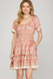 Bell Sleeve Mini Dress
