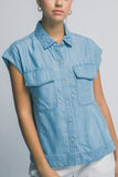 Collared Tencel Top