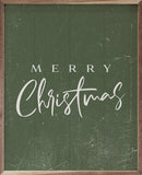 Merry Christmas Fancy Green 8x10