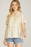 Collared Linen Shirt