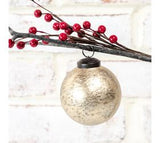 2.75" Gold Foil Glass Ball Ornament