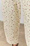 Floral Print Barrel Pants