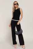 Sleeveless Contrast Layered Sweater