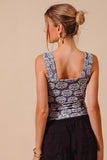 Two Tone Floral Tank Top