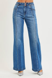 High Rise Seamed Jeans