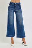 High Rise Front Patch Pocket Jeans