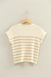 Sleeveless Ribbed Striped Knit Top