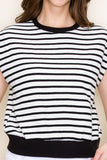 Cloudy Knit Striped Top