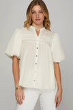 Pintuck Detail Top