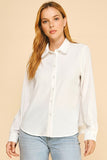 Crepe Collared Dress Shirt