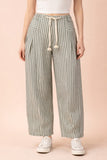 Striped Barrel Denim Pants