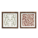 Reversible Wood Frame Sign (botanical) Multi