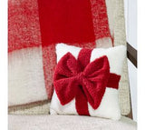 Pillow With Red Bow Accent