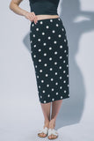 Polka Dot Midi Skirt
